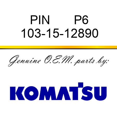 PIN       P6 103-15-12890