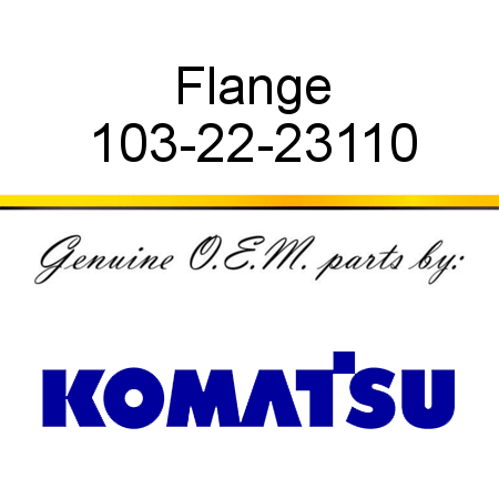 Flange 103-22-23110