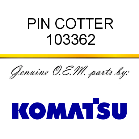 PIN, COTTER 103362