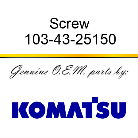 Screw 103-43-25150