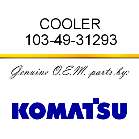 COOLER 103-49-31293