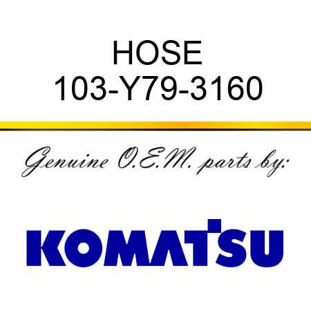 HOSE 103-Y79-3160