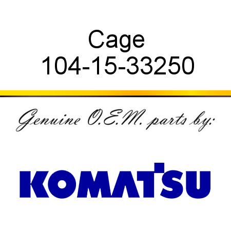 Cage 104-15-33250