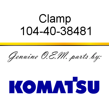 Clamp 104-40-38481