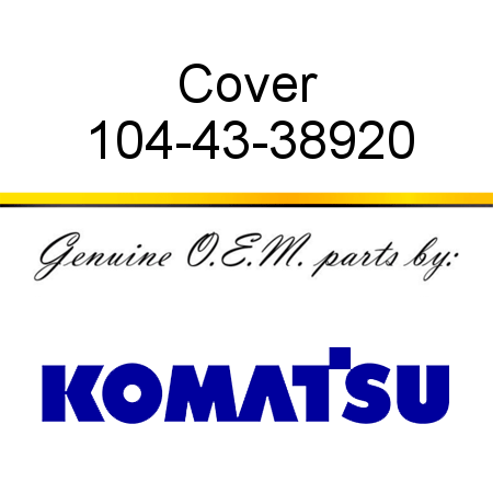 Cover 104-43-38920