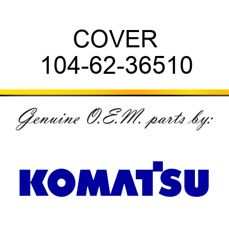 COVER 104-62-36510