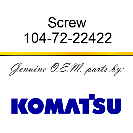 Screw 104-72-22422