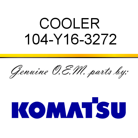 COOLER 104-Y16-3272