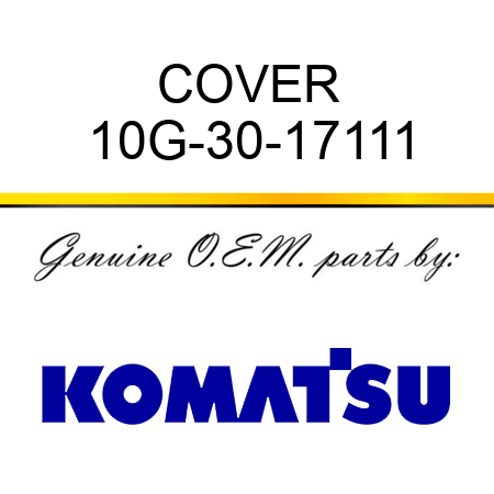 COVER 10G-30-17111