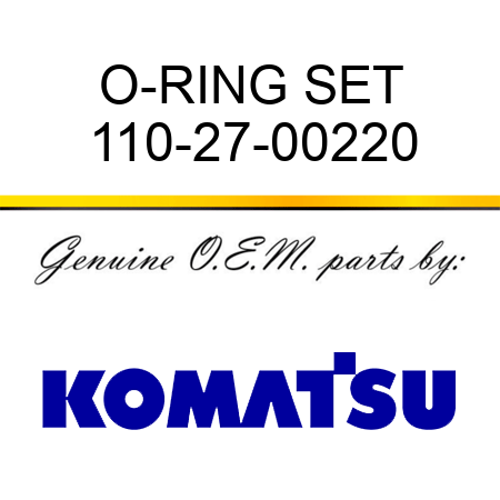 O-RING SET 110-27-00220