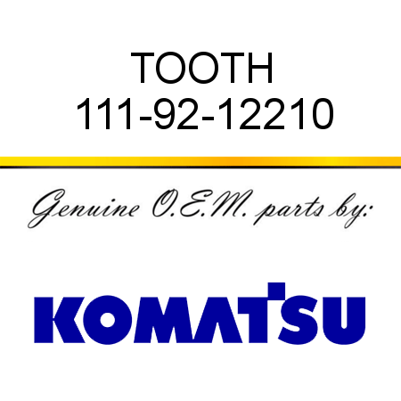 TOOTH 111-92-12210