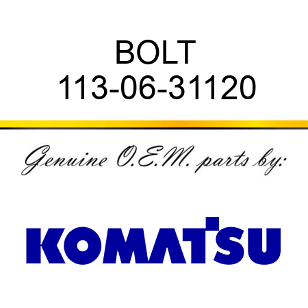 BOLT 113-06-31120