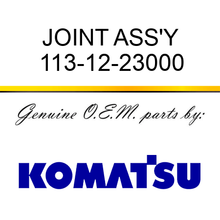 JOINT ASS'Y 113-12-23000
