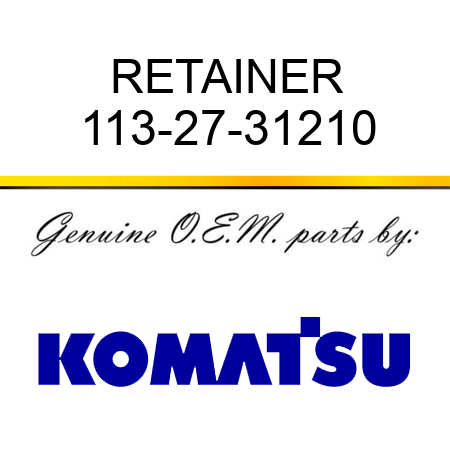 RETAINER 113-27-31210