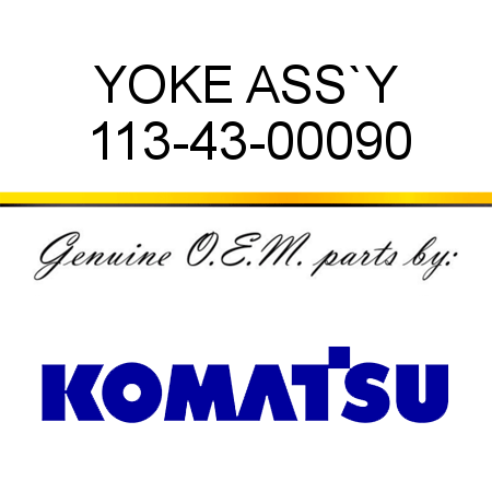 YOKE ASS`Y 113-43-00090