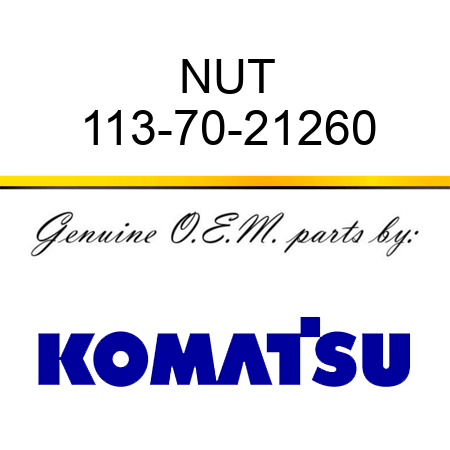 NUT 113-70-21260