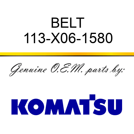 BELT 113-X06-1580