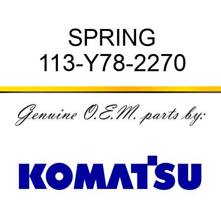 SPRING 113-Y78-2270