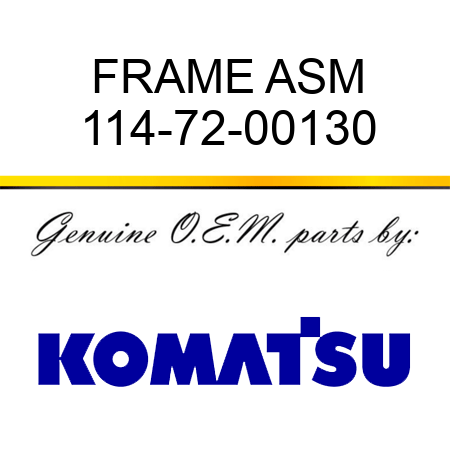 FRAME ASM 114-72-00130