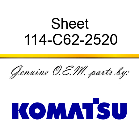 Sheet 114-C62-2520