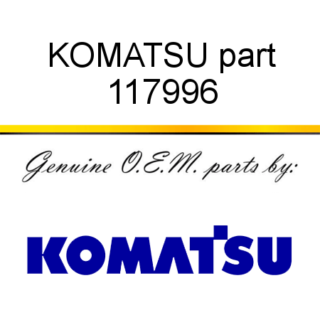 KOMATSU part 117996