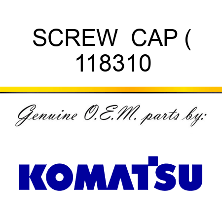 SCREW  CAP ( 118310