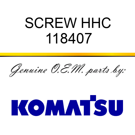 SCREW HHC 118407