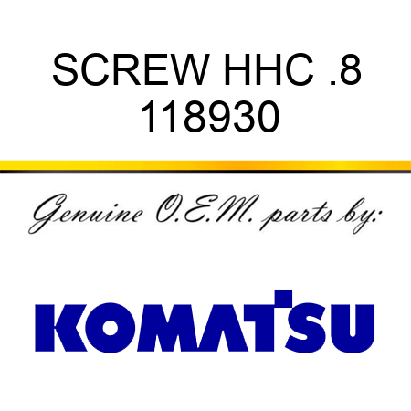 SCREW HHC .8 118930