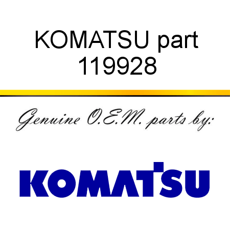 KOMATSU part 119928