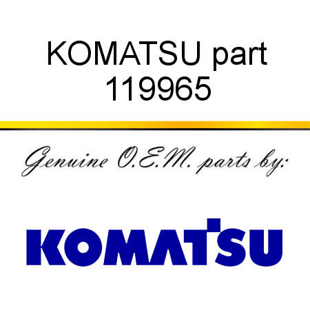KOMATSU part 119965