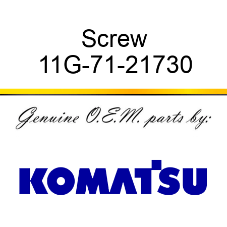 Screw 11G-71-21730