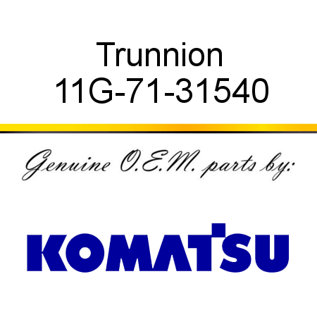 Trunnion 11G-71-31540