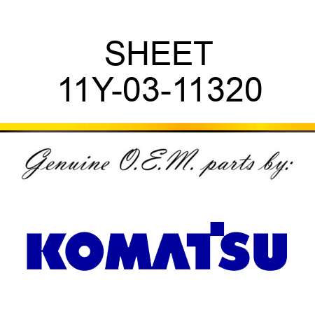 SHEET 11Y-03-11320