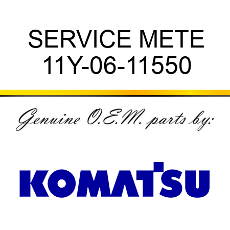 SERVICE METE 11Y-06-11550