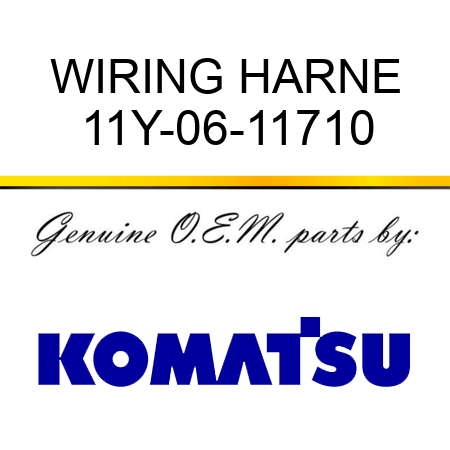 WIRING HARNE 11Y-06-11710