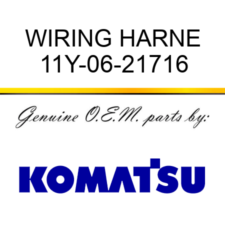 WIRING HARNE 11Y-06-21716