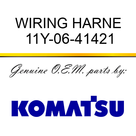 WIRING HARNE 11Y-06-41421