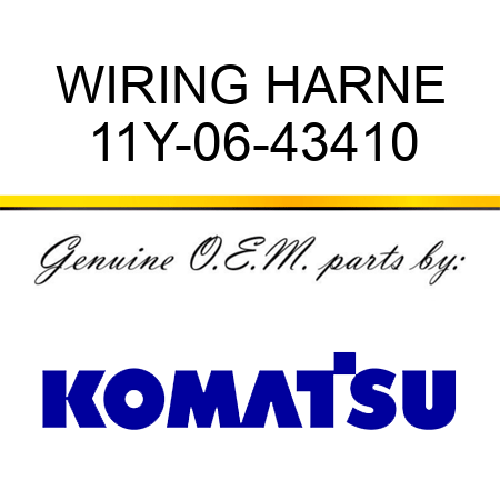 WIRING HARNE 11Y-06-43410