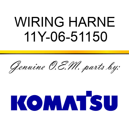 WIRING HARNE 11Y-06-51150