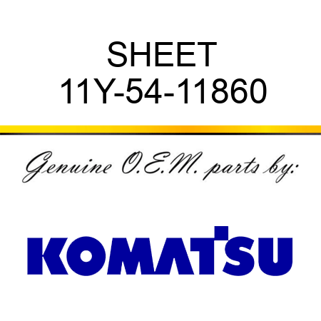 SHEET 11Y-54-11860