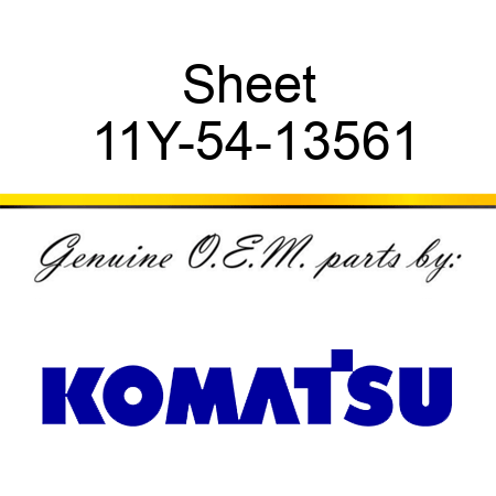 Sheet 11Y-54-13561
