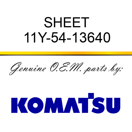 SHEET 11Y-54-13640