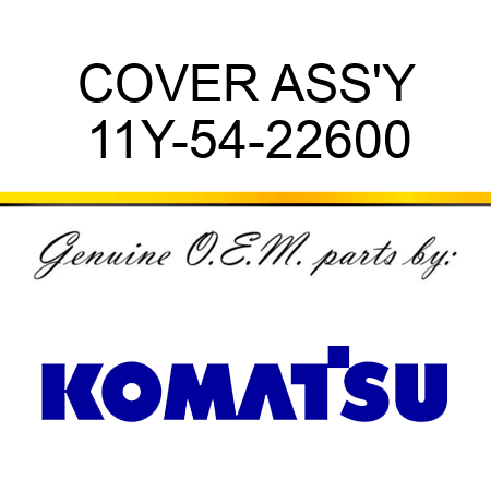 COVER ASS'Y 11Y-54-22600