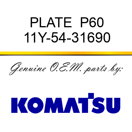 PLATE  P60 11Y-54-31690