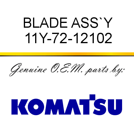 BLADE ASS`Y 11Y-72-12102