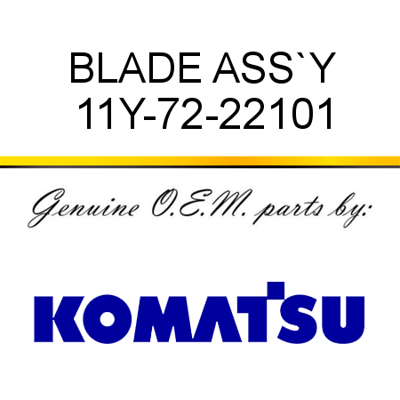 BLADE ASS`Y 11Y-72-22101