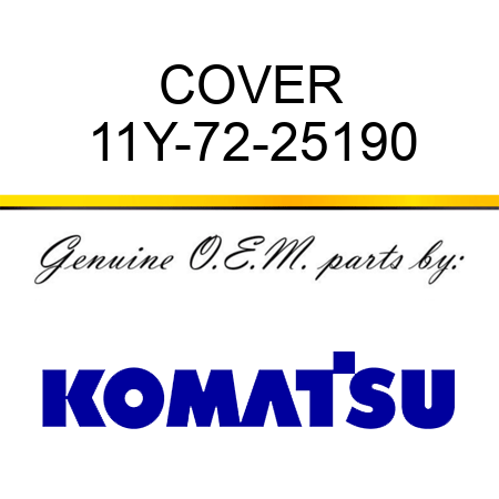 COVER 11Y-72-25190