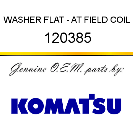WASHER, FLAT - AT FIELD COIL 120385