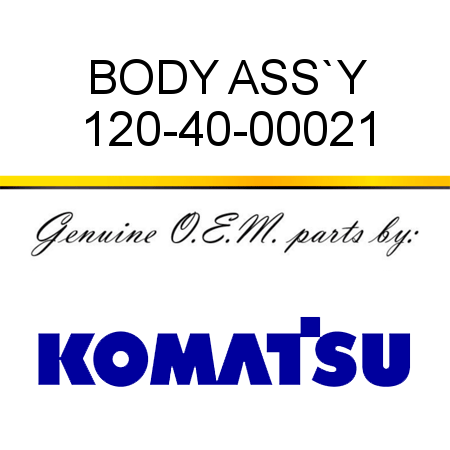BODY ASS`Y 120-40-00021