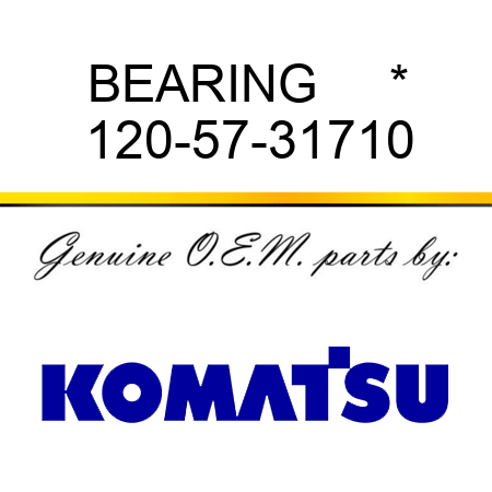 BEARING     * 120-57-31710